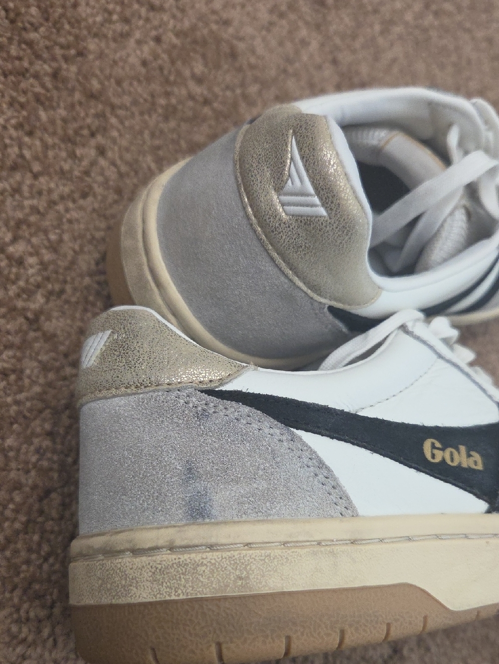 Gola Hawk Women's White, Black & Gray Retro Sneakers - Picture 6 of 6